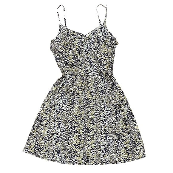 H&M Fit & Flare Spaghetti Strap Ruffle Dress Size 2 - Picture 2 of 7